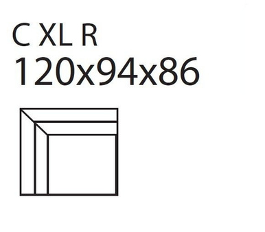 Moduł Noir Wood C XL L/R skóra