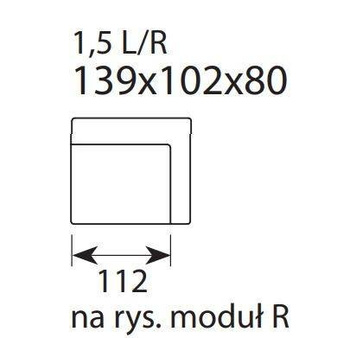 Moduł Paso Doble 1,5 R/L Night tkanina 