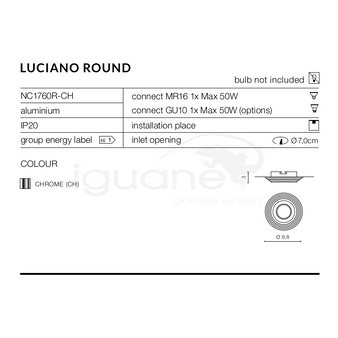 Lampa LUCIANO SQUARE chrom