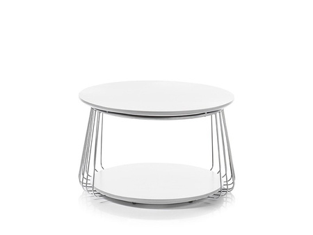 Stolik kawowy Vilnius biały, 70 cm