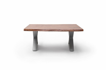 Stolik CARTAGENA 110cm, orzech, stal szlachetna "X"