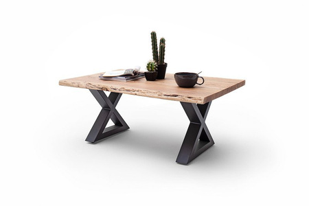 Stolik CARTAGENA 110cm, natur, antracyt mat "X"