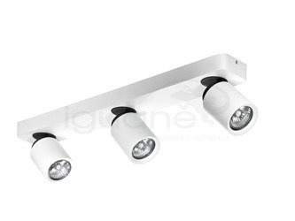 Lampa TOMI 3 plafon / kinkiet biała-szara