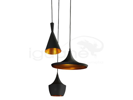 Lampa MIX czarna /  złota wisząca