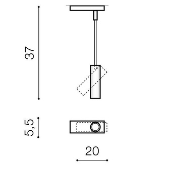 Lampa natynkowa Lens Square AZ3515 czarno/złota