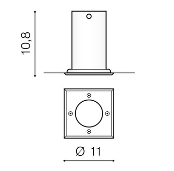 Lampa zewnętrzna do wbudowania Hyde Square AZ3326 chrom
