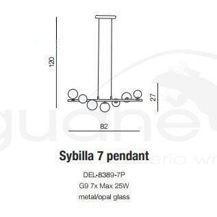 Lampa Sybilla 7 wisząca