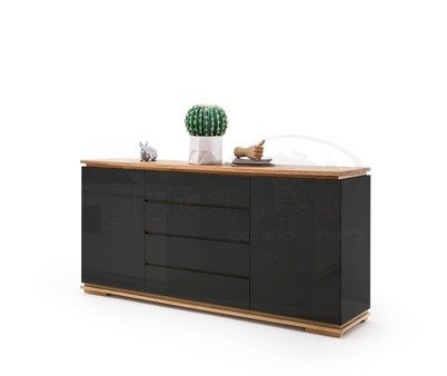 Komoda CHIARO czarna 172 cm