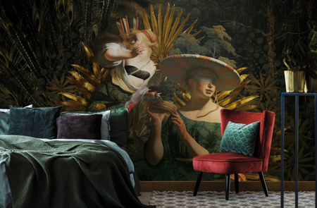 Mural Veni Vidi Amavi MU12094 metallic gold