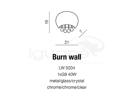 Lampa BURN kinkiet