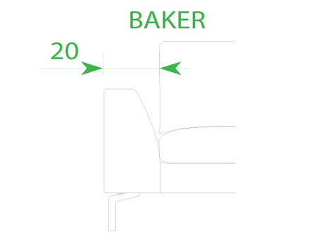 Sofa Blues Day CHL 75 BAKER tkanina