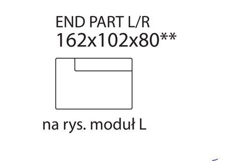 Moduł Zeus END PART prawy tkanina