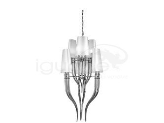 Lampa DIABLO 3+3 biała wisząca