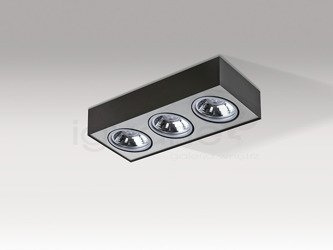 Lampa PAULO 3 12V czarna / aluminiowa