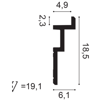 Listwa przysufitowa C396