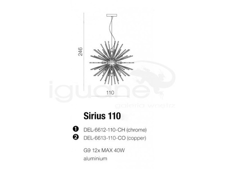 Lampa SIRIUS 110 miedziana