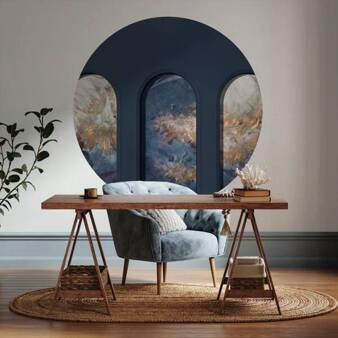 Mural koło Libra Graphite Harmony Blue