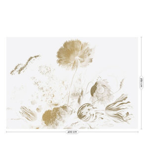 Mural Golden Age Flowers MW-051 złoty