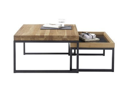 Stolik kawowy LUBAO zestaw 2 stolików