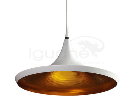 Lampa CHINK biała /  złota wisząca