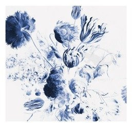 Mural Royal Blue Flowers II WP-218