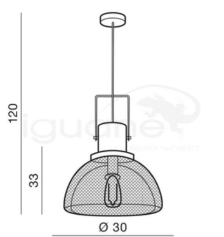 Lampa wisząca Balde miedziana