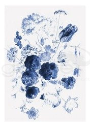 Mural Royal Blue Flowers I WP-207
