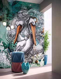Mural Pelican 35 0522 08 flizelina