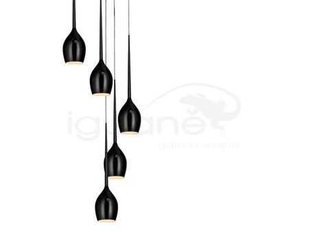 Lampa IZZA 5 wisząca czarna