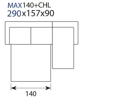 Sofa Sedac Nova MAX 140+CHL tkanina