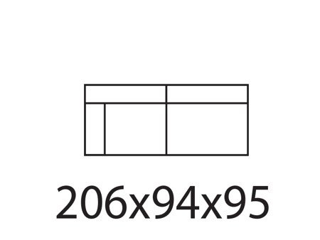 Moduł Vesta 3 L/R z zagłówkiem tkanina