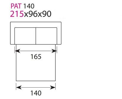 Sofa Sedac Nova PAT 140+CHL tkanina 