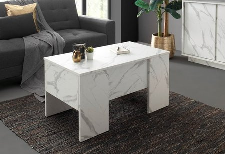 Stolik CARRARA  biały marmur