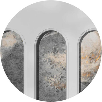 Mural koło Libra Light Grey Harmony Ash