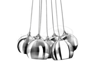 Lampa NOA 7 wisząca chrom-biała