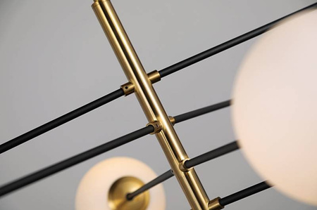 Lampa Oviedo 8 wisząca czarno-złota
