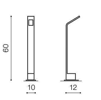 Lampa zewnętrzna stojąca Agape 60 AZ3482 ciemna szara