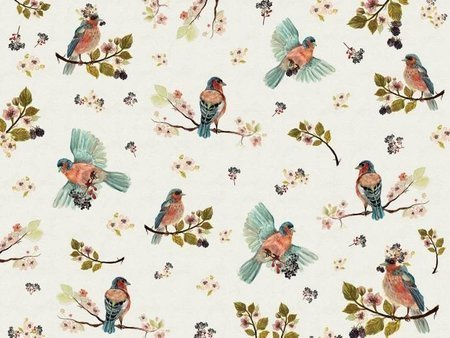 Mural Uccello Cantante Cream winyl