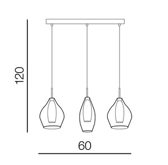 Lampa Amber Milano 3 AZ3075 przezroczysta