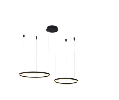 Lampa Halo 2 czarna 80/60