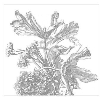 Mural Engraved Flowers WP-671