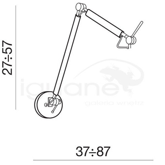 Ramię Lampbody Zyta Wall S aluminium