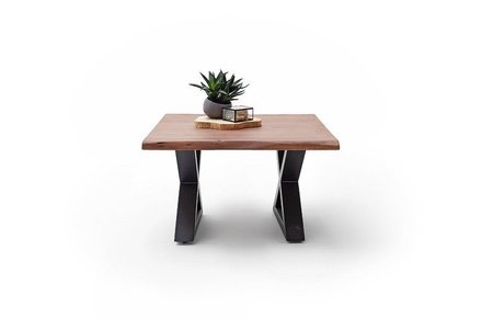 Stolik CARTAGENA 75cm, orzech, antracyt mat "X"