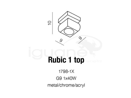 Lampa RUBIC 1 plafon