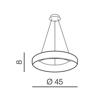 Lampa Sovana wisząca 45 CCT AZ3438 szara