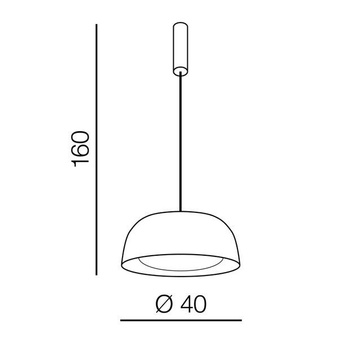 Lampa Lenox wisząca 40 AZ3147 SMART czarno/miedziana
