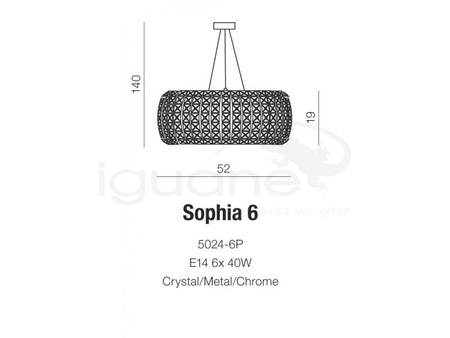 Lampa SOPHIA 6 wisząca