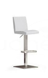 Hoker LOPES podstawa kwadratowa ekoskóra biała