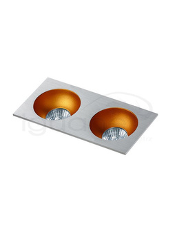 Lampa HUGO 2 Downlight aluminiowa z wkładem złotym