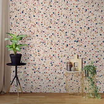 Mural Terrazzo Pink winyl 